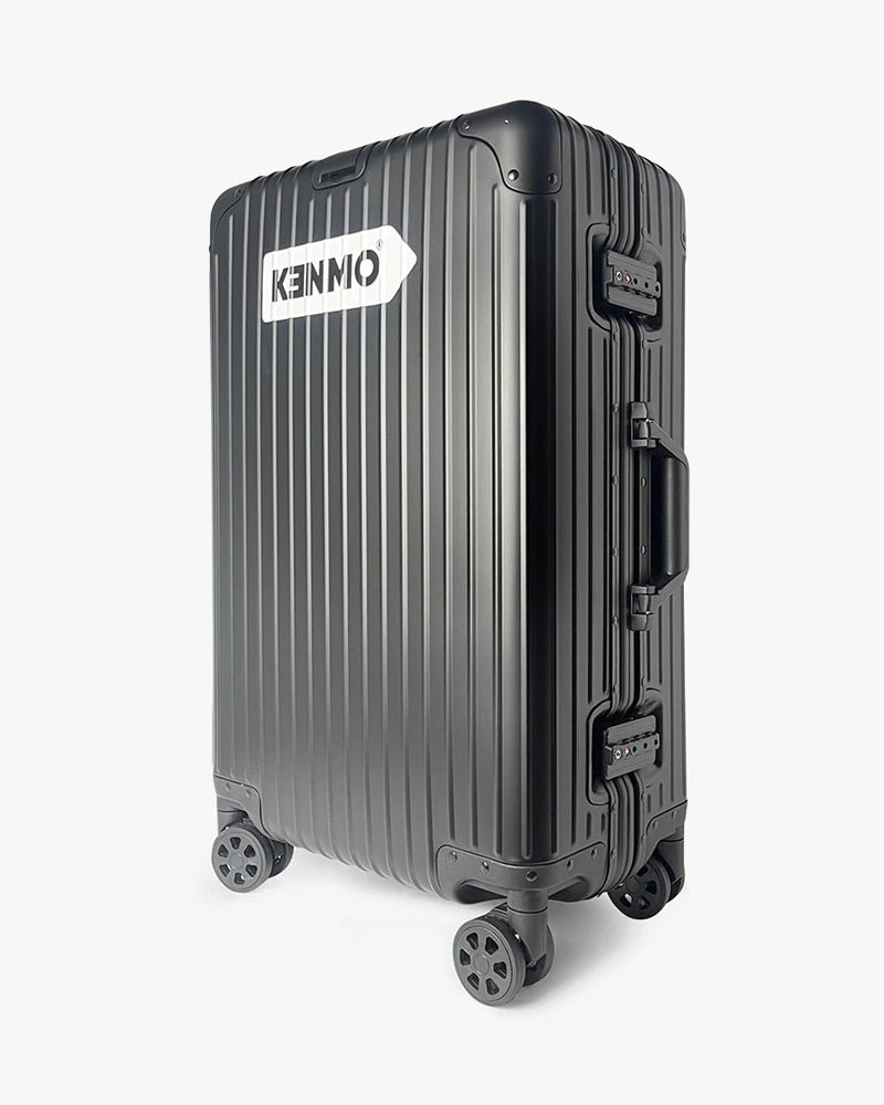 24 inch Aluminum Luggage : Black - Kenmo®