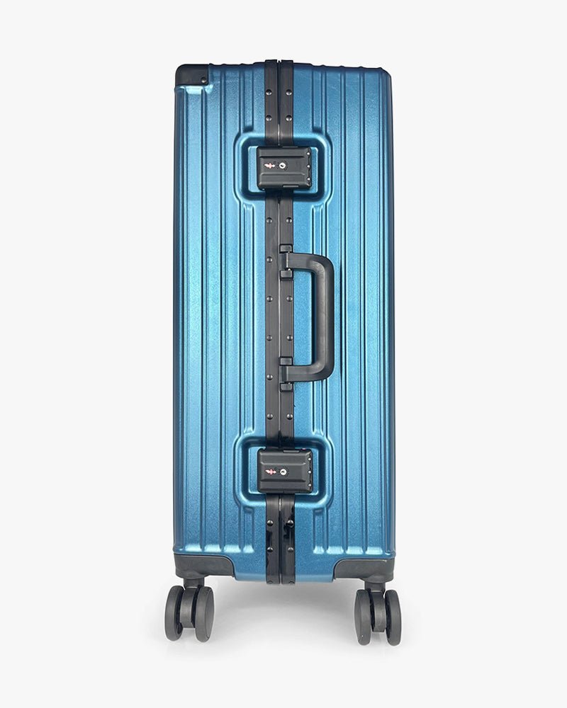 24 inch Wide Handle Hardcase Luggage : Blue - Kenmo®