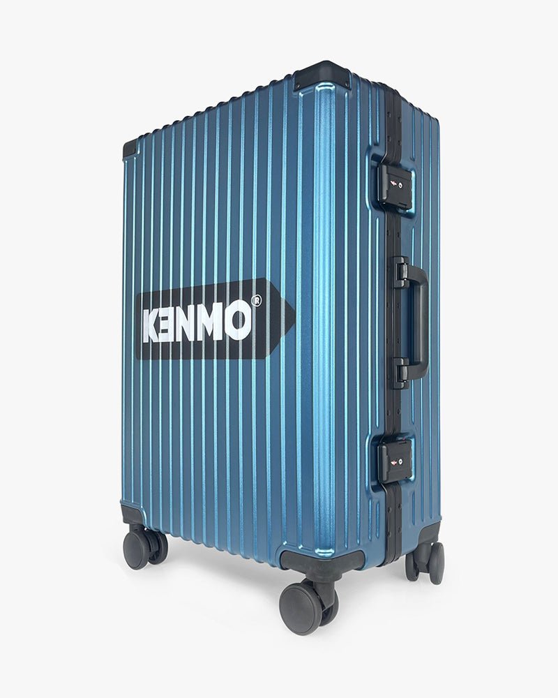 24 inch Wide Handle Hardcase Luggage : Blue - Kenmo®