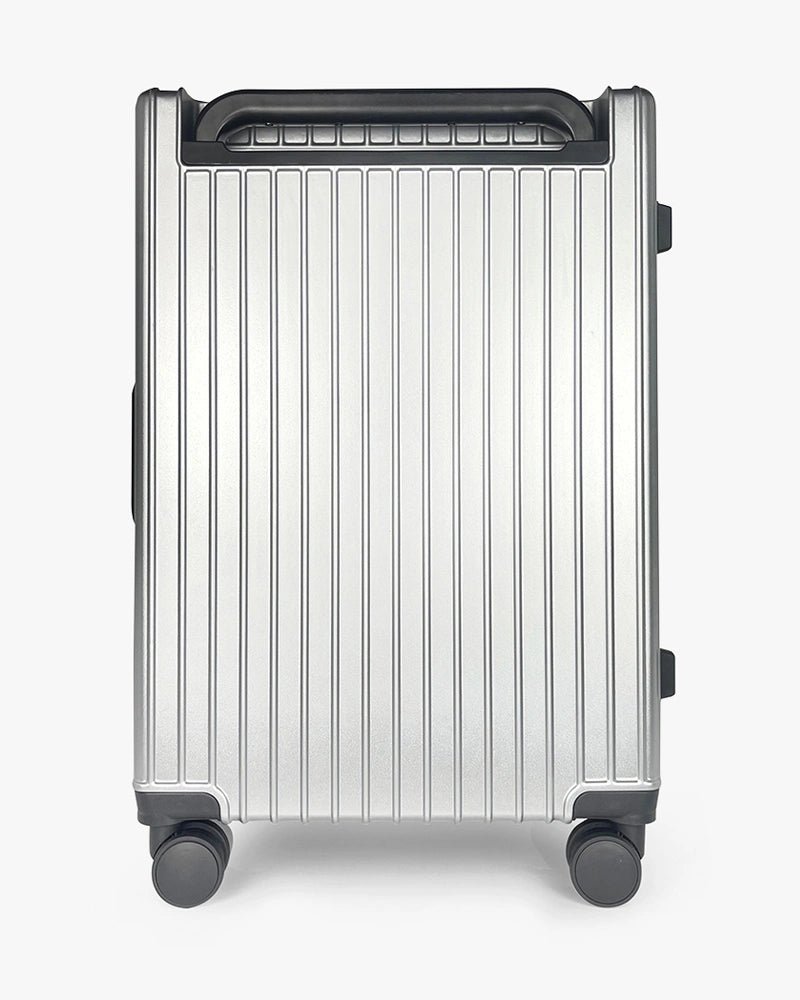 24 inch Wide Handle Hardcase Luggage : Silver - Kenmo®