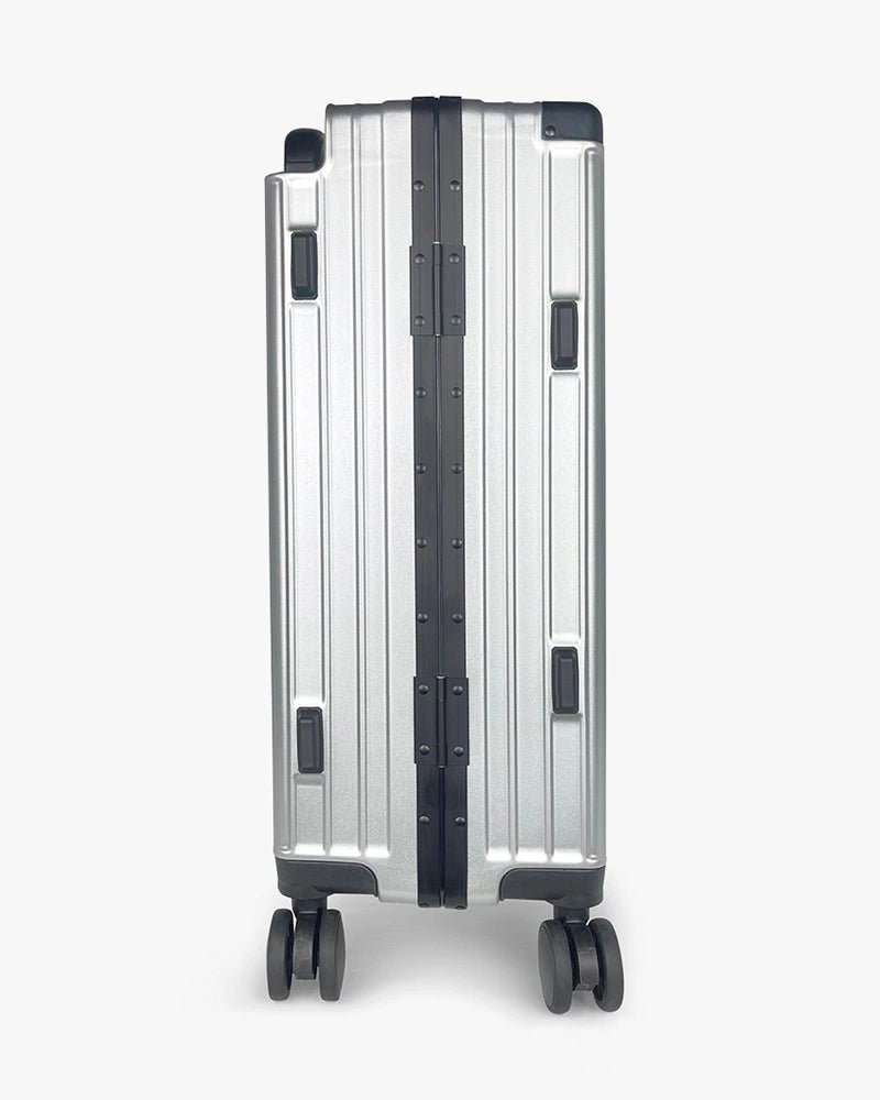 24 inch Wide Handle Hardcase Luggage : Silver - Kenmo®