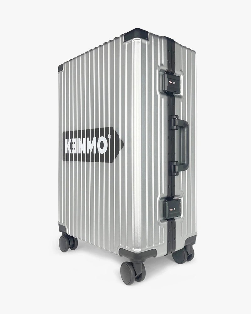 24 inch Wide Handle Hardcase Luggage : Silver - Kenmo®