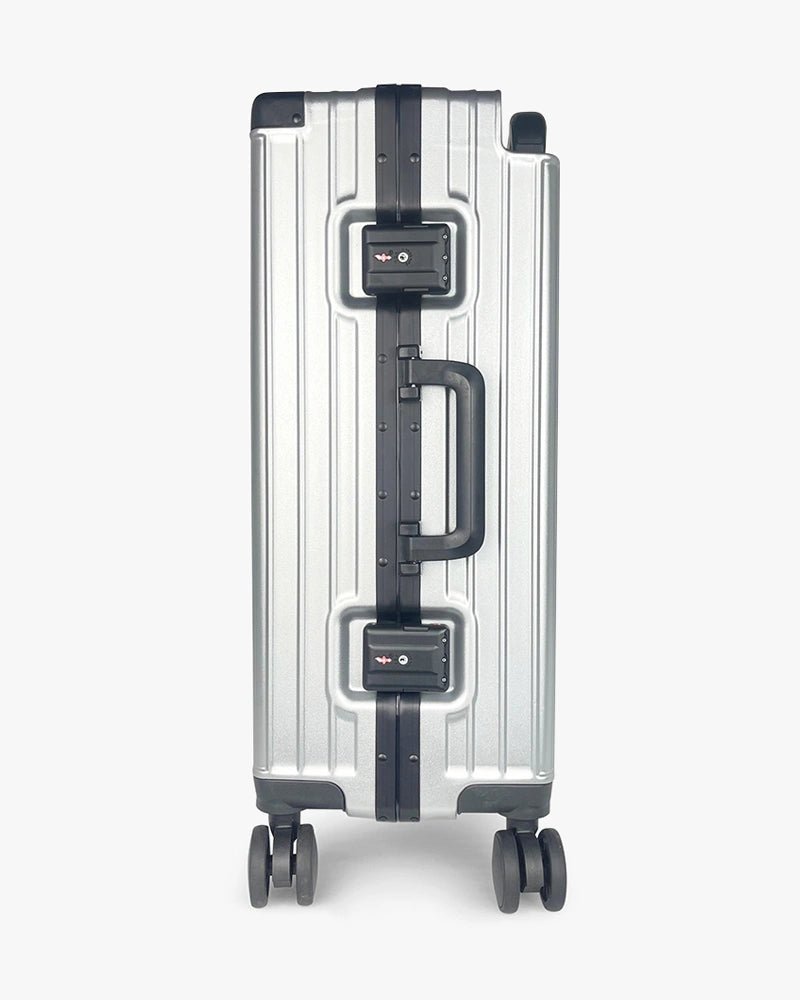 24 inch Wide Handle Hardcase Luggage : Silver - Kenmo®