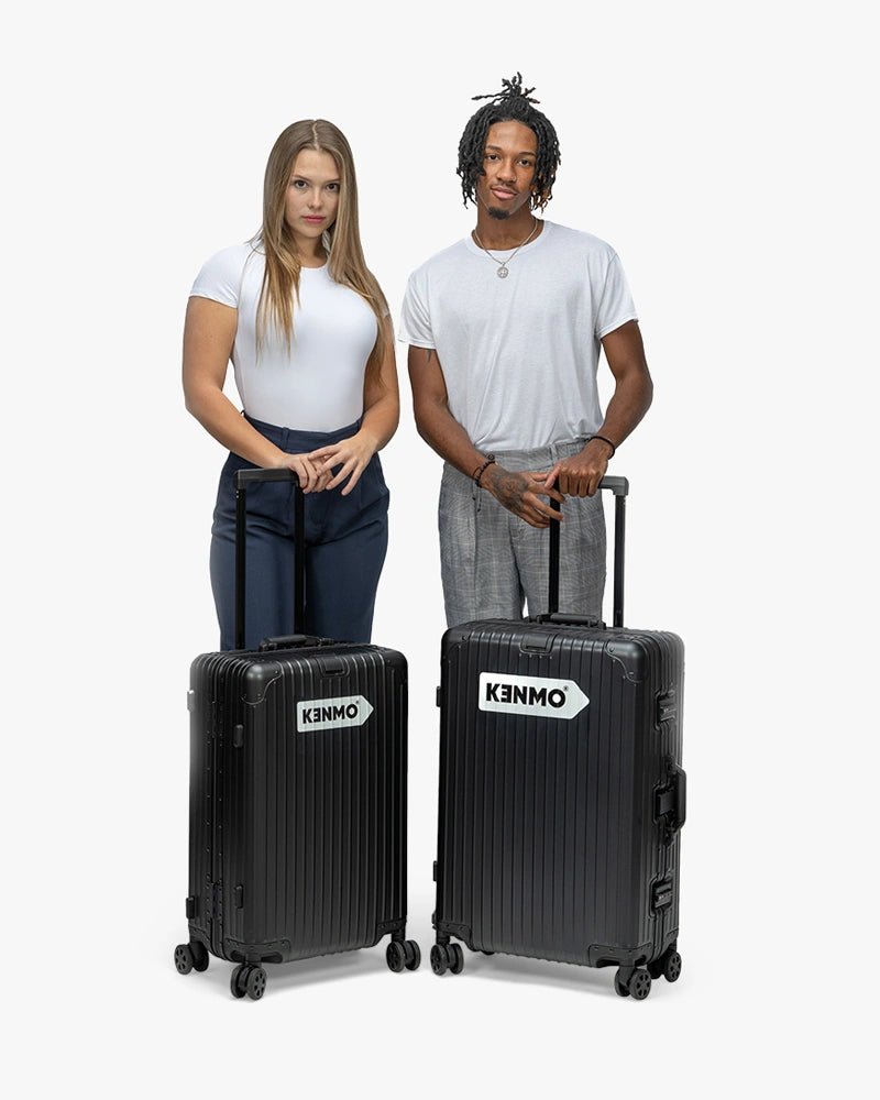 26 inch Aluminum Luggage : Black - Kenmo®