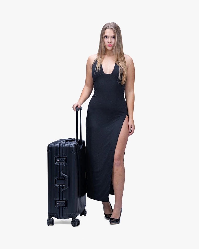 26 inch Aluminum Luggage : Black - Kenmo®