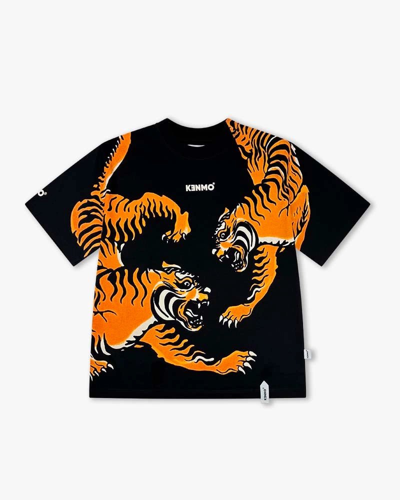 Fighting Tiger Tee : Black - Kenmo®