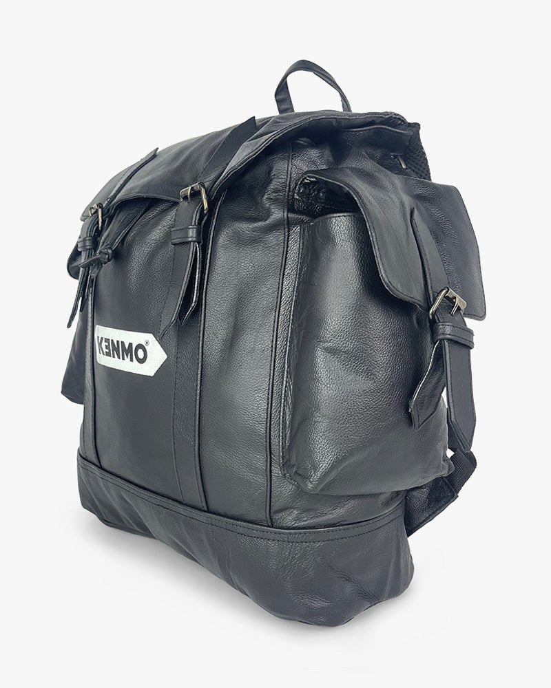 Genuine Leather Backpack : Black - Kenmo®
