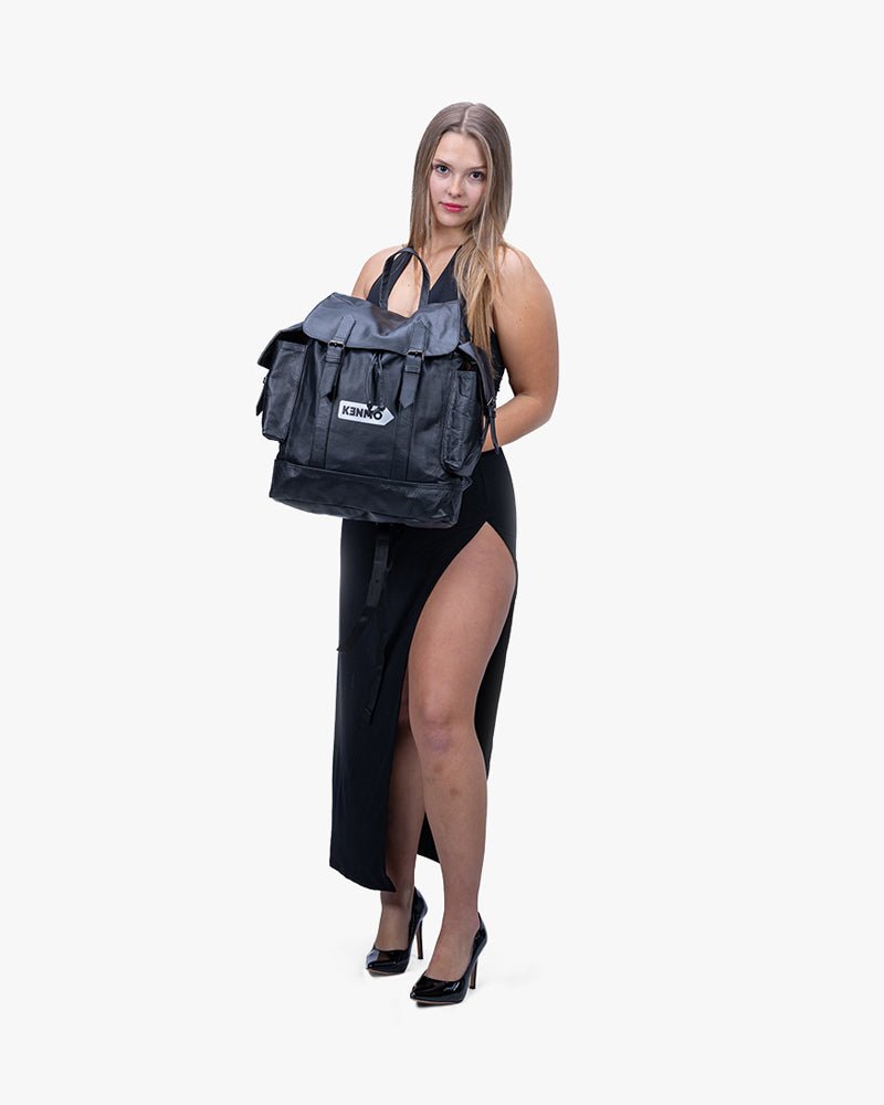 Genuine Leather Backpack : Brown - Kenmo®