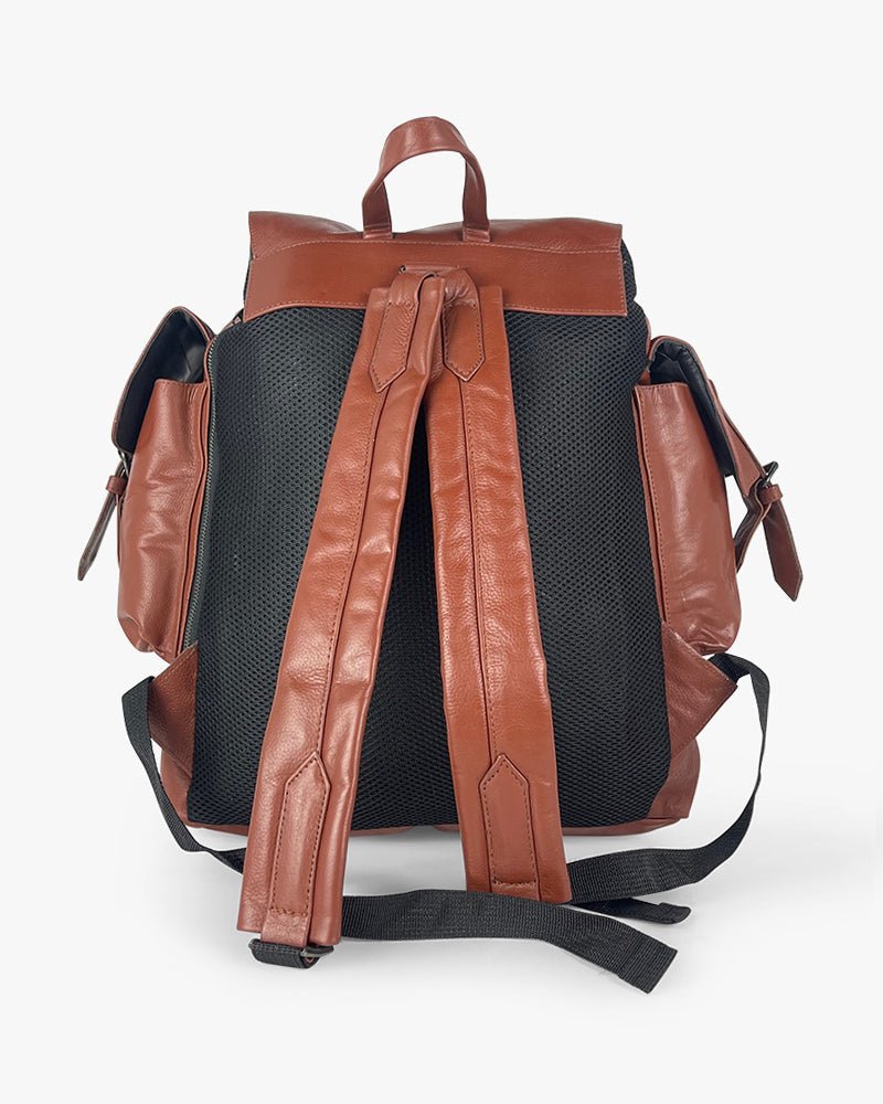 Genuine Leather Backpack : Brown - Kenmo®