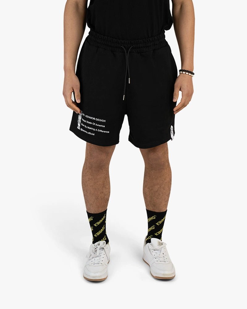 Make A Difference Shorts : Black - Kenmo®