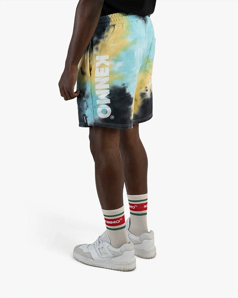 White Retro Socks – Red Stripe with Kenmo Logo & Green Accent Lines - Kenmo®