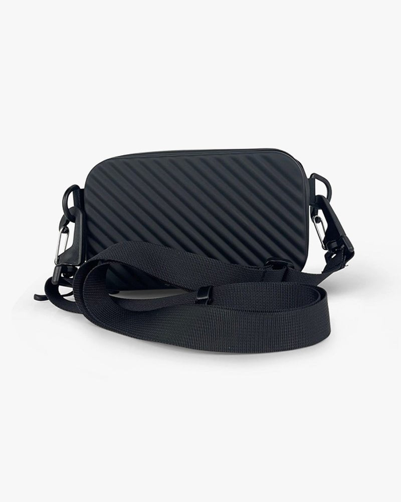 Rigid Cross Body Messenger Bag : Black - Kenmo®