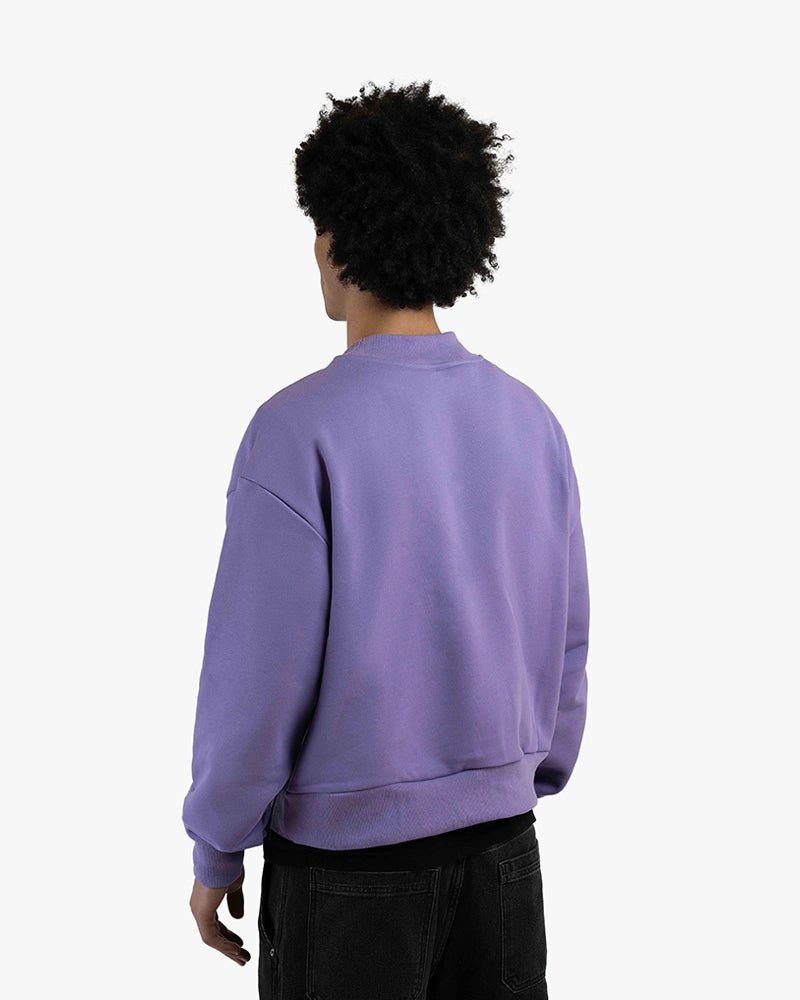 Robot Cropped Sweatshirt : Purple - Kenmo®