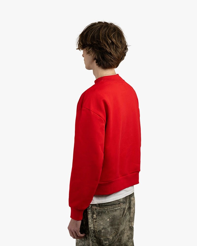 Twine Girl Cropped Sweatshirt : Red - Kenmo®
