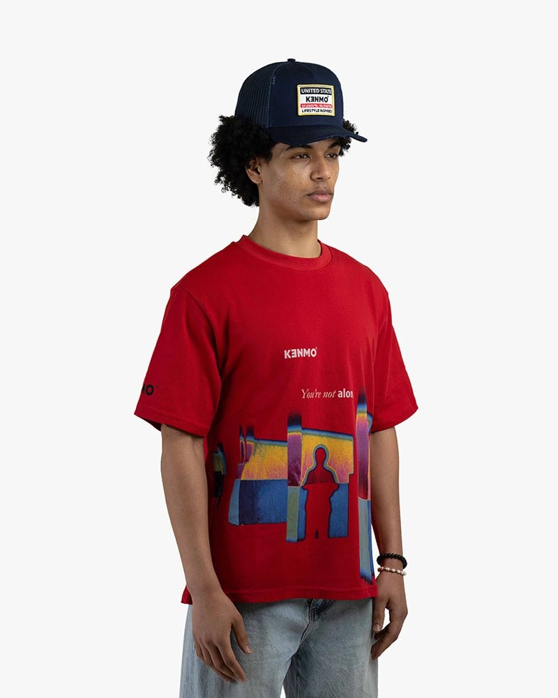 You Are Not Alone Tee : Red - Kenmo®