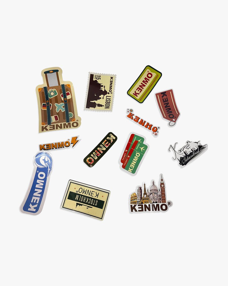 12 Waterproof Vinyl Sticker Set Kenmo Pack - Kenmo®