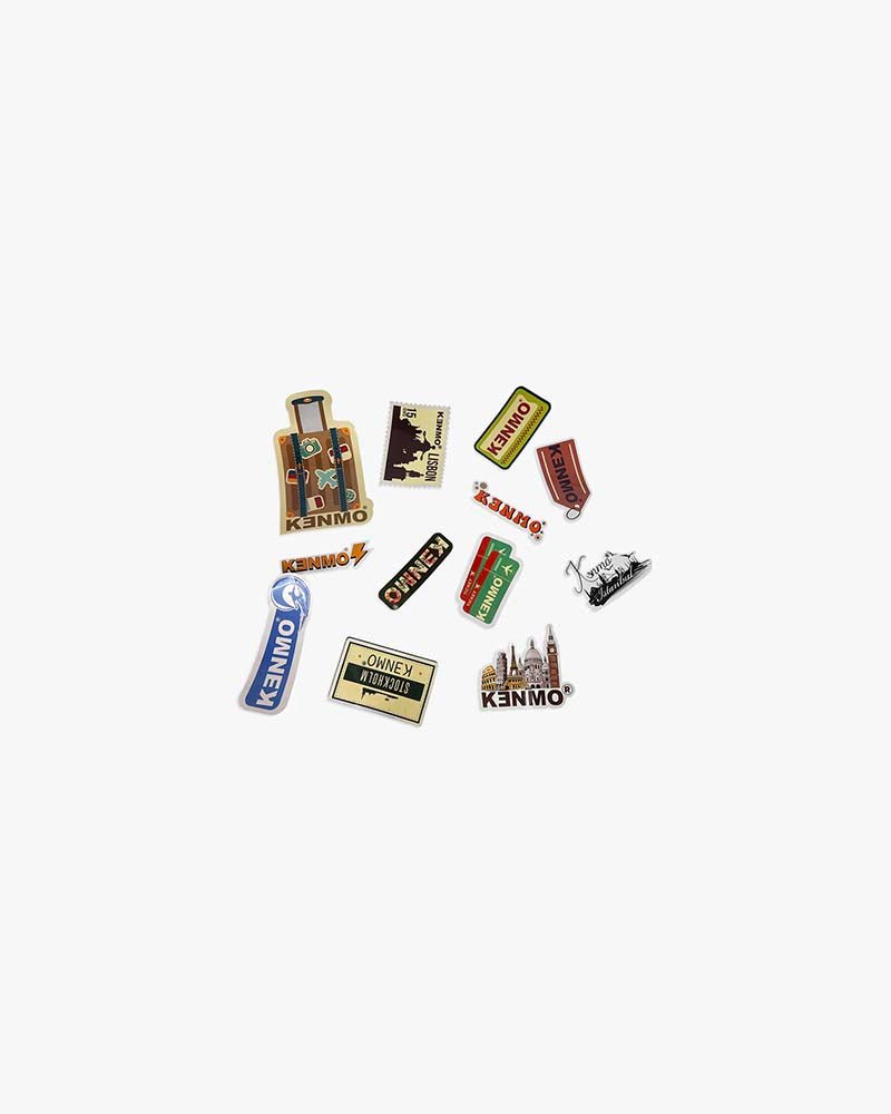 12 Waterproof Vinyl Sticker Set Kenmo Pack - Kenmo®