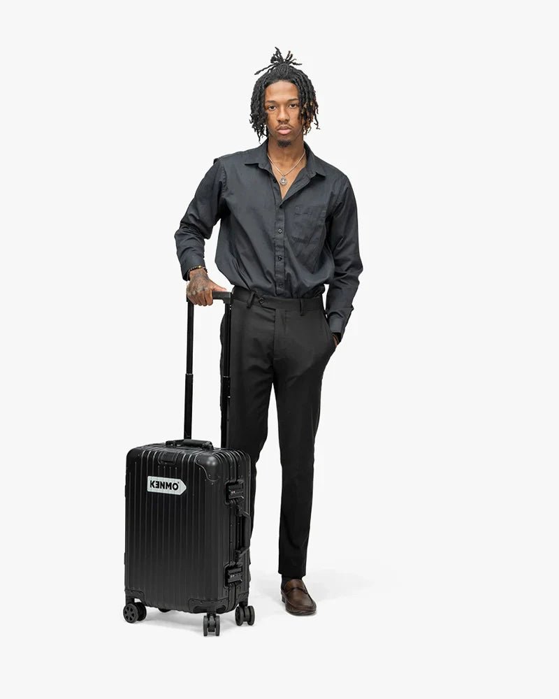 20 inch Aluminum Luggage : Black - Kenmo®