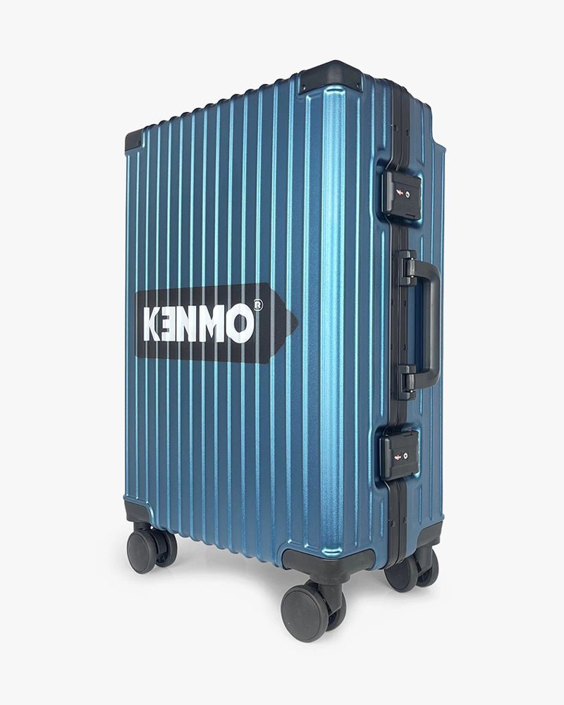 22 inch Wide Handle Hardcase Luggage : Blue - Kenmo®