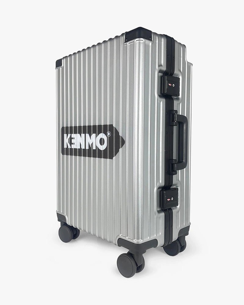 22 inch Wide Handle Hardcase Luggage : Silver - Kenmo®