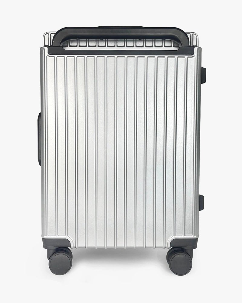 22 inch Wide Handle Hardcase Luggage : Silver - Kenmo®