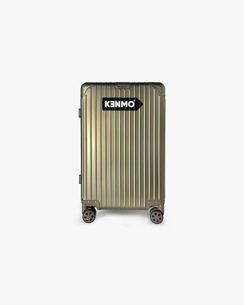Golden Aluminum Luggage | 24 inch & Matte | Arrow Logo - Kenmo®