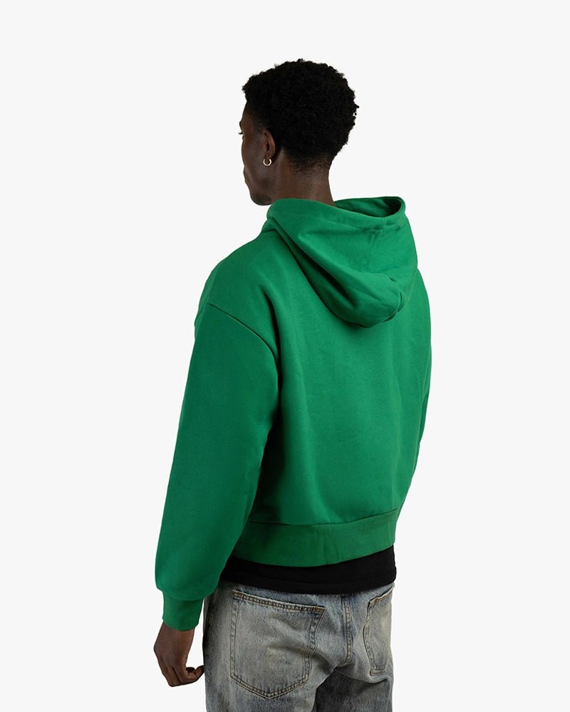 Cartoon Face Cropped Hoodie : Green - Kenmo®