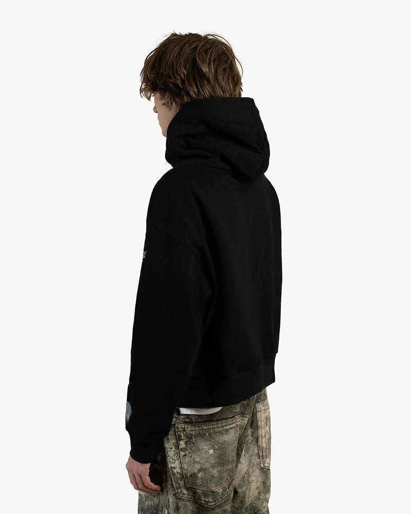 Catharsis Cropped Hoodie : Black - Kenmo®