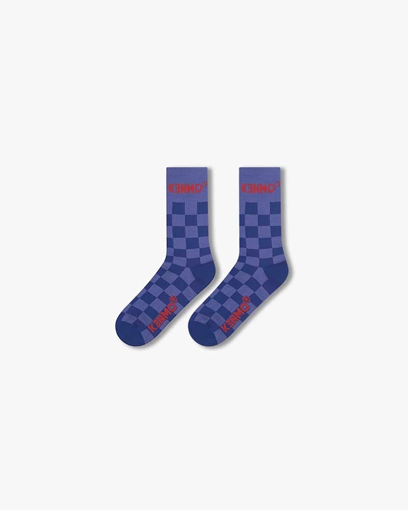 Checkered Socks : Blue - Kenmo®
