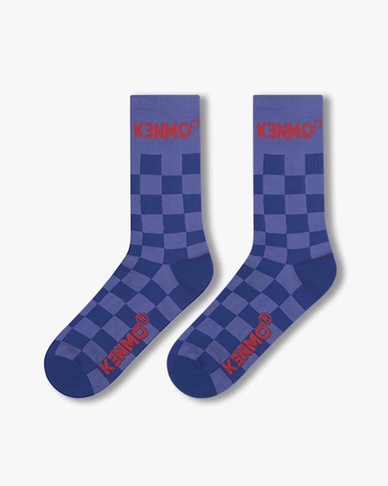 Checkered Socks : Blue - Kenmo®