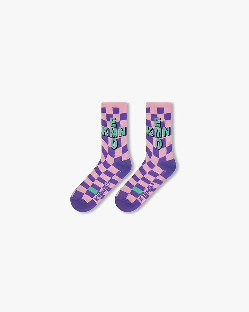 Checkered Socks : Pink - Kenmo®