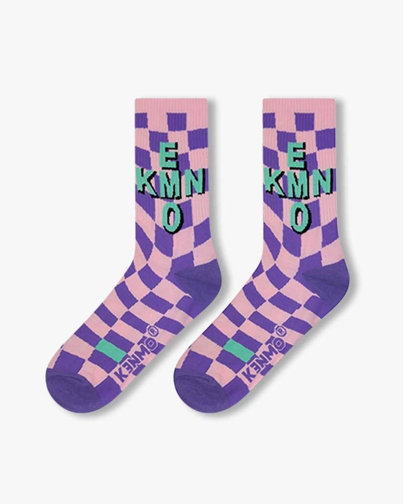 Checkered Socks : Pink - Kenmo®