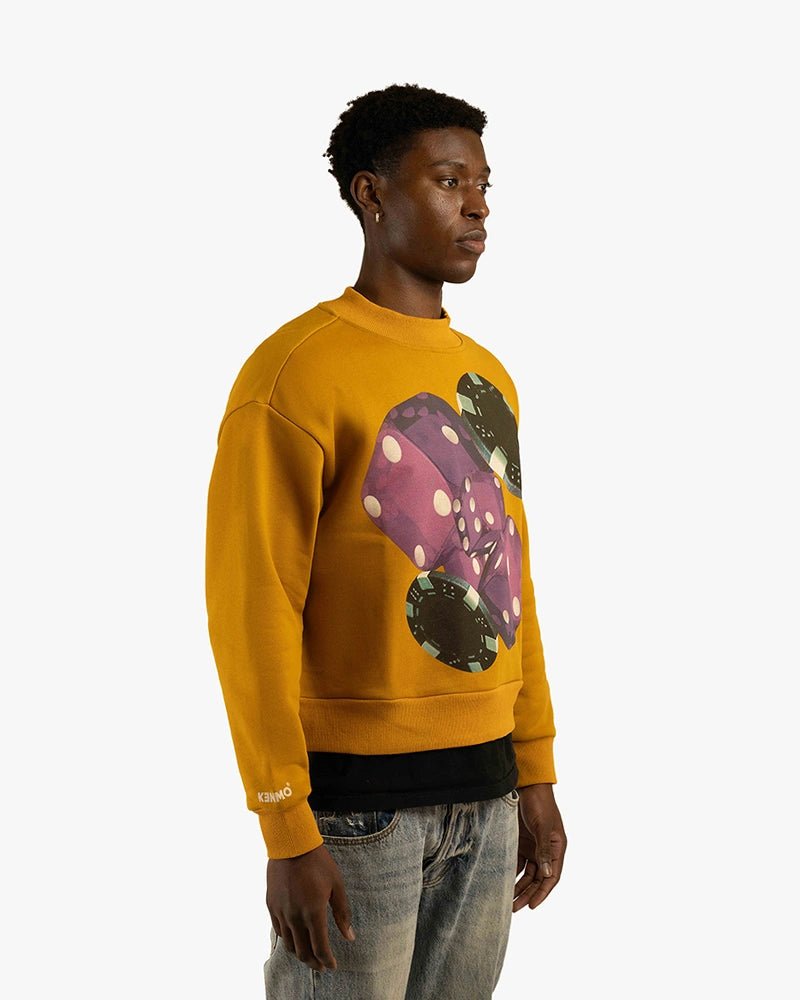 Dyes Cropped Sweatshirt : Yellow - Kenmo®