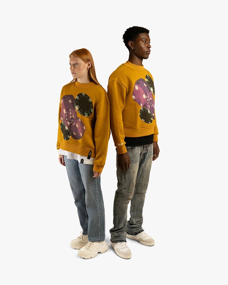 Dyes Cropped Sweatshirt : Yellow - Kenmo®