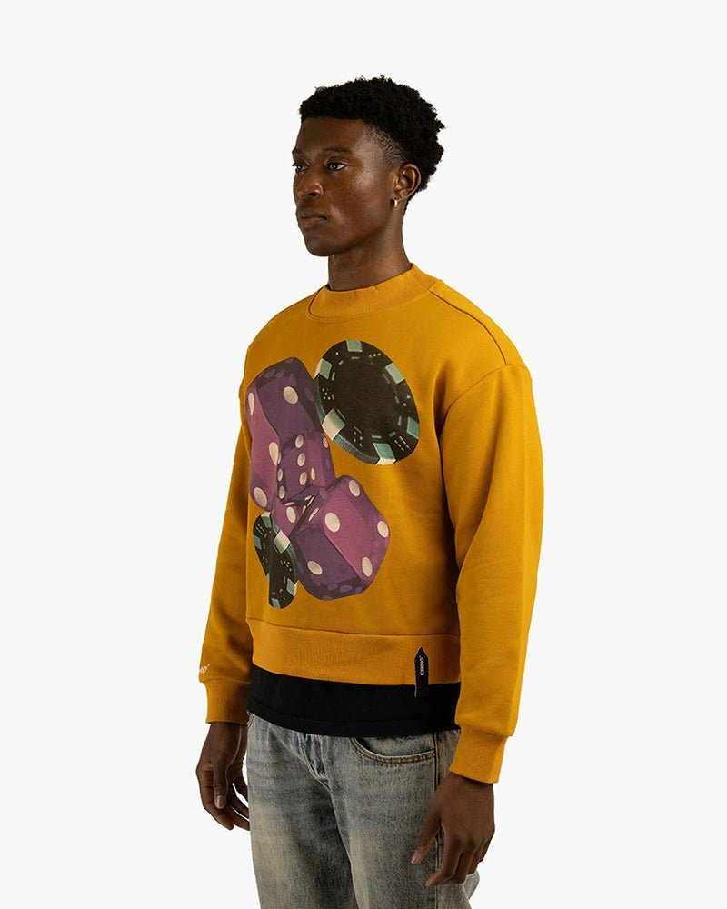Dyes Cropped Sweatshirt : Yellow - Kenmo®
