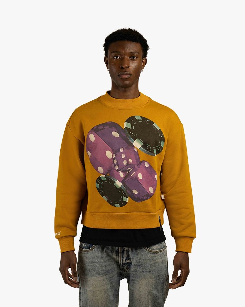 Dyes Cropped Sweatshirt : Yellow - Kenmo®