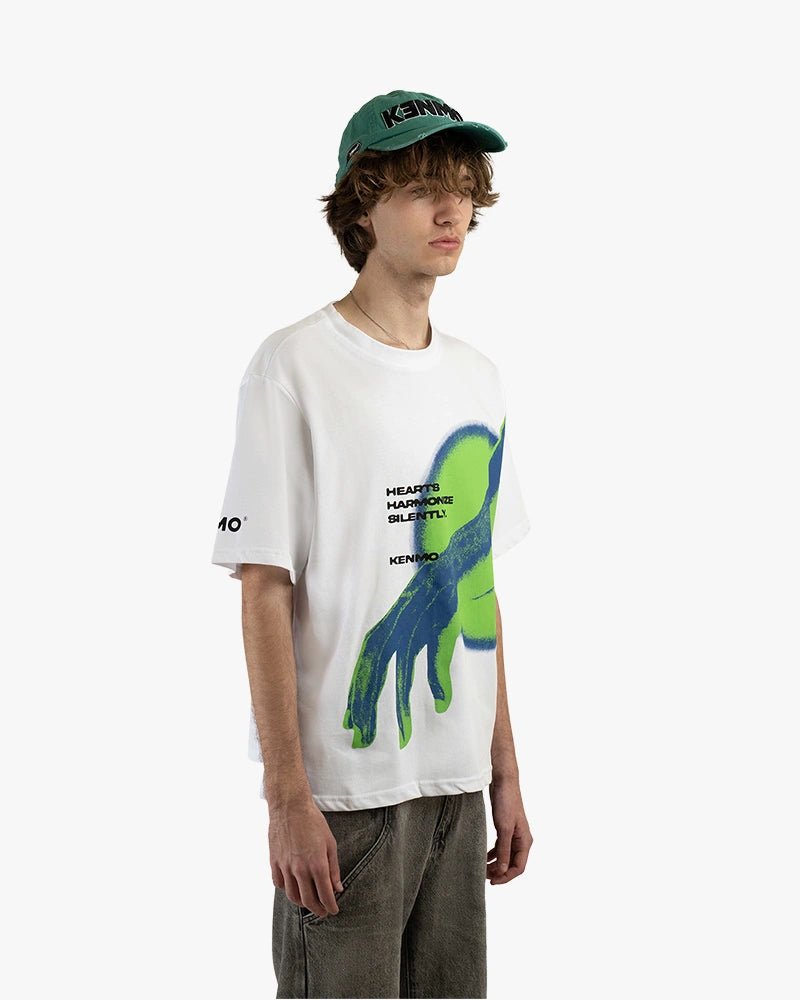 Harmonized Heart Tee : White - Kenmo®