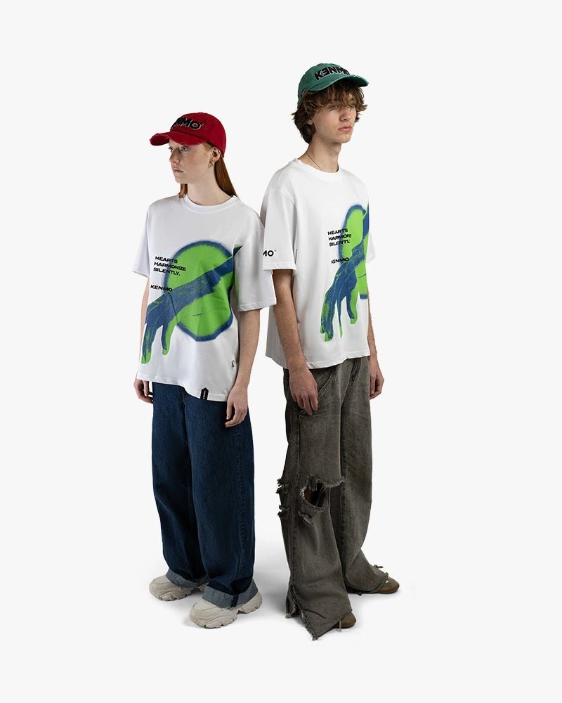 Harmonized Heart Tee : White - Kenmo®
