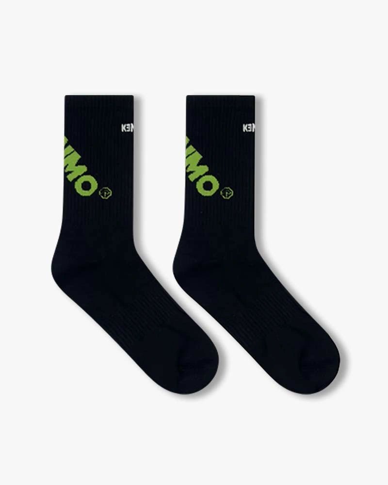 Black Logo Socks – Slanted Back Logo Streetwear Essentials - Kenmo®
