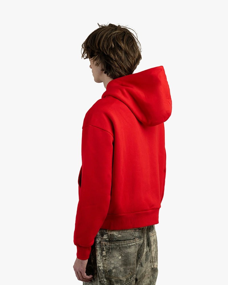 Pleasure Cropped Hoodie : Red - Kenmo®