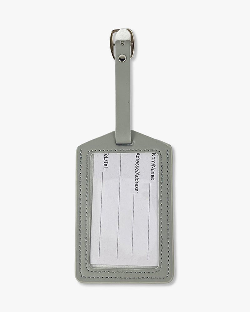 Quality Leather Luggage Tag : Grey - Kenmo®