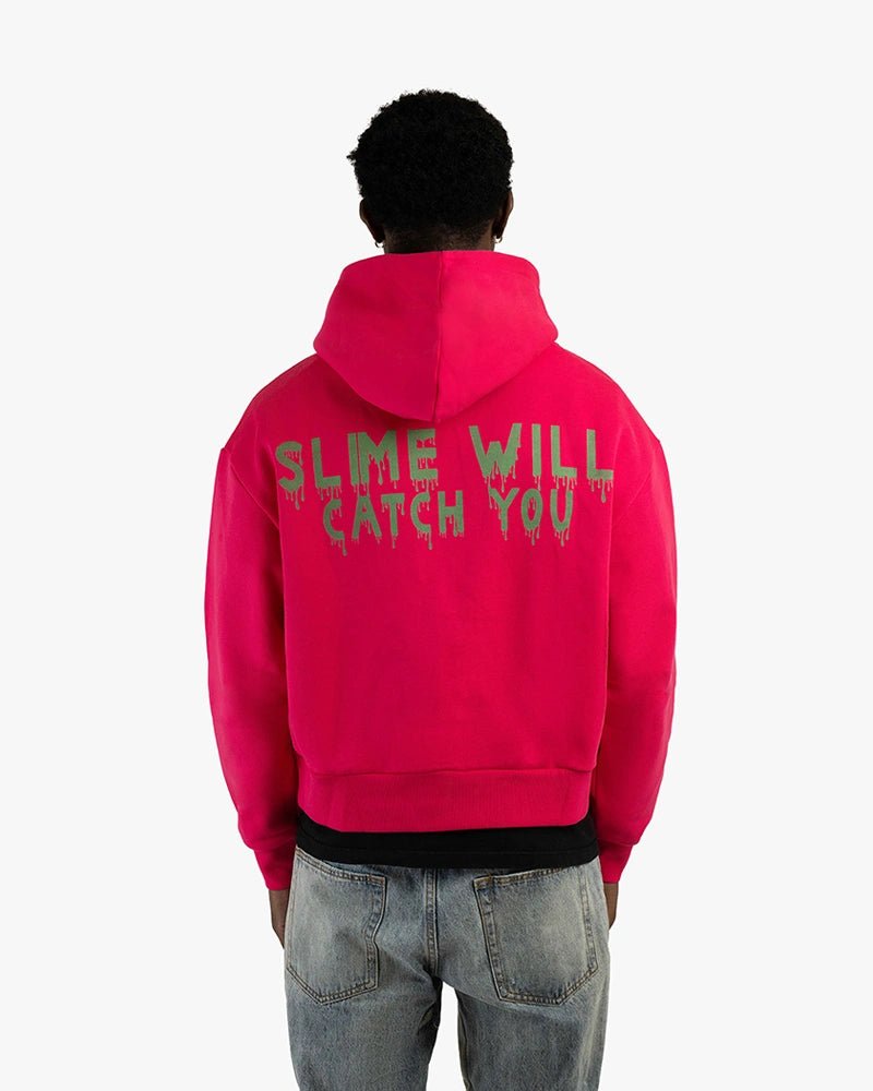 Slime Cropped Hoodie : Pink - Kenmo®
