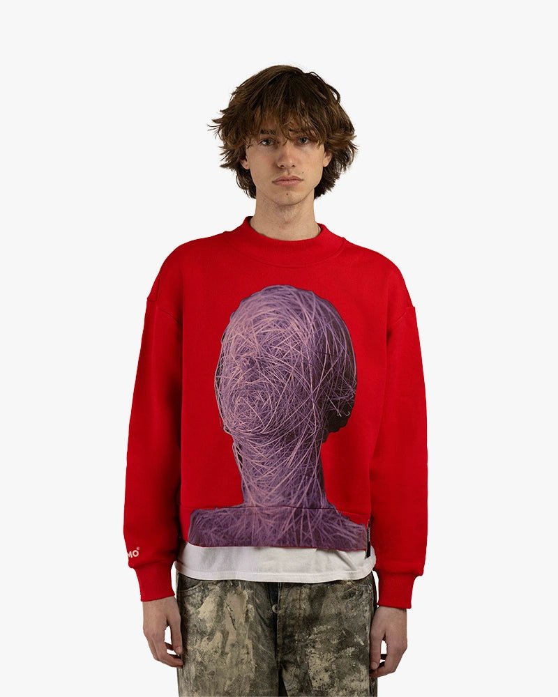 Twine Girl Cropped Sweatshirt : Red - Kenmo®