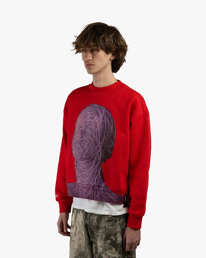 Twine Girl Cropped Sweatshirt : Red - Kenmo®