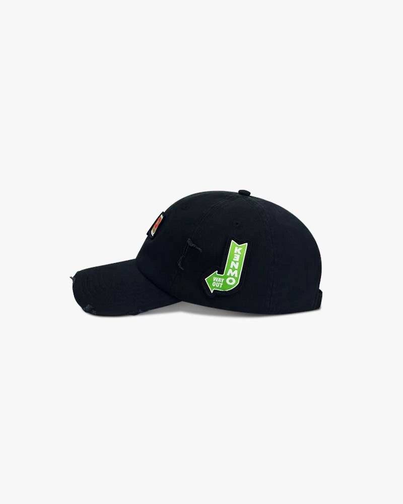 Washed Patch Hat : Black - Kenmo®