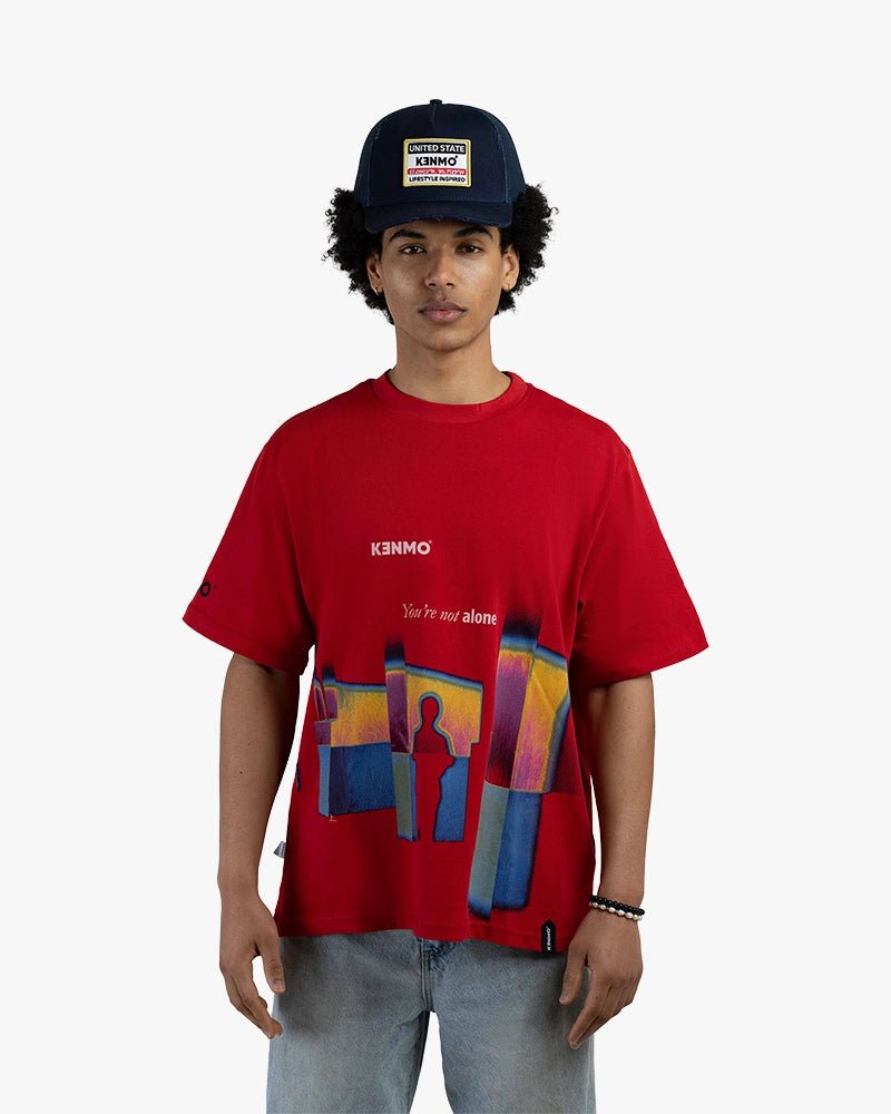 You Are Not Alone Tee : Red - Kenmo®
