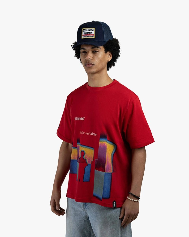 You Are Not Alone Tee : Red - Kenmo®